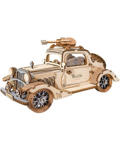 Ξύλινο 3D παζλ Robo Time 164 κομμάτια - Vintage αυτοκίνητο - 1